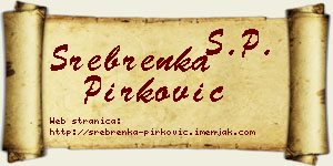 Srebrenka Pirković vizit kartica